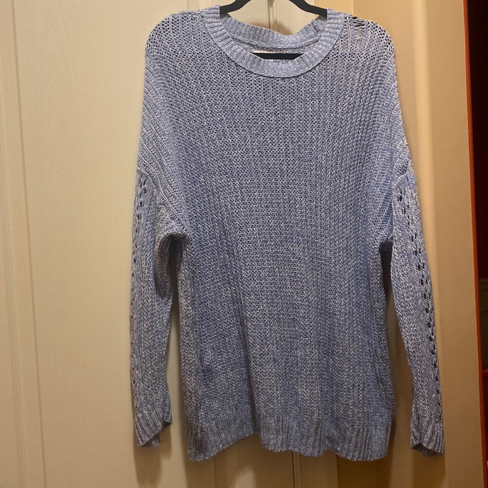Long blue American eagle sweater
